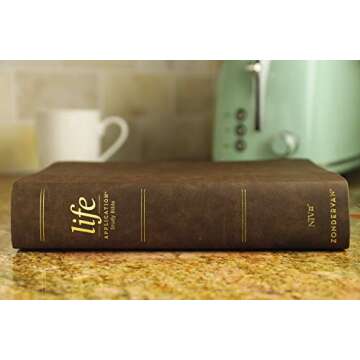 NIV, Life Application Study Bible, Third Edition, Bonded Leather, Brown, Red Letter, Thumb Indexed