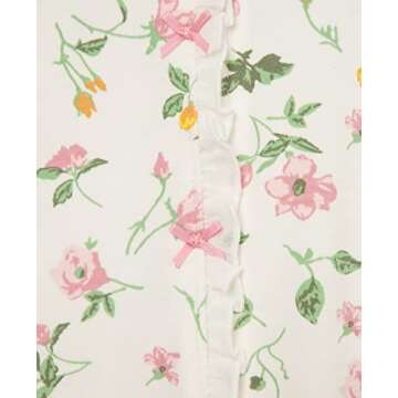 Little Me Baby Clothes & Outfits - Girls One Piece Hat & Footed Sleeper Pajamas - Preemie, Ivory Spring Floral