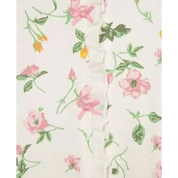 Little Me Baby Clothes & Outfits - Girls One Piece Hat & Footed Sleeper Pajamas - Preemie, Ivory Spring Floral