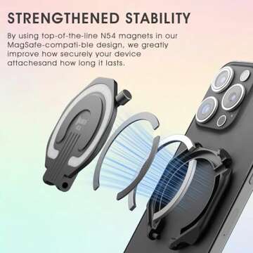 WUBEN E1 Selfie Light, Rechargeable LED Phone Light with Magnetic, Portable Photo Light, 3000-6000K ...