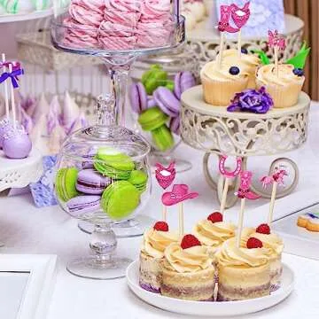 Didaey 100 Pcs Cowboy Cocktail Picks Cowgirl Toothpicks for Appetizers Bamboo Cocktail Skewers Wild West Food Picks Drinks Dessert Sticks Cupcake Toppers for Western Theme Birthday Party(Cowgirl)