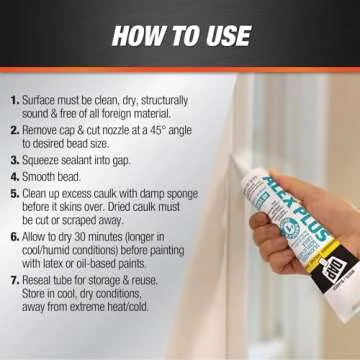 Dap 18128 Alex Plus Acrylic Latex Caulk Plus Silicone 5.5-Ounce
