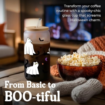 Halloween Ghost Cat Cups - Cute Seasonal Drinkware