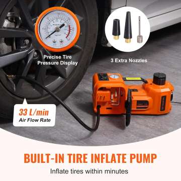 5 Ton Electric Car Jack with Impact Wrench for Vehicles