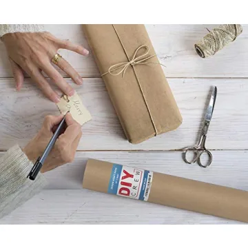 DIY Crew Brown Kraft Wrapping Paper Roll for Crafting & Gifts