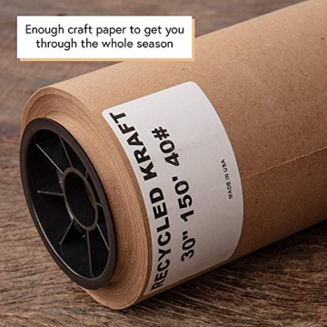 DIY Crew Brown Kraft Wrapping Paper Roll for Crafting & Gifts