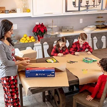 DIY Crew Brown Kraft Wrapping Paper Roll for Crafting & Gifts