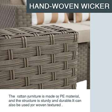 SOLAURA Outdoor Wicker 4-Piece Sofa Set - All Weather