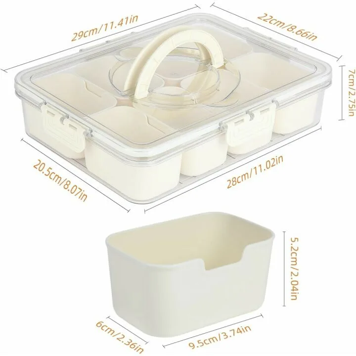 Snackle Box Container for Portable Snack Platters