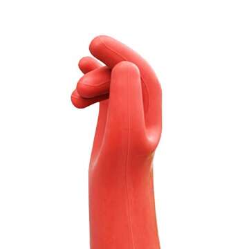 ShuangAn Electrical Insulated Lineman Rubber Gloves Electrician High Voltage Hand Shape Waterproof Safety Protective Work Gloves 12KV Insulating for Man Woman