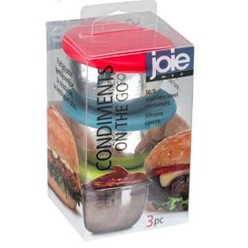 Joie Mini Stainless Steel Condiment Containers Set of 3