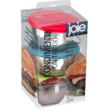 Joie Mini Stainless Steel Condiment Containers Set of 3