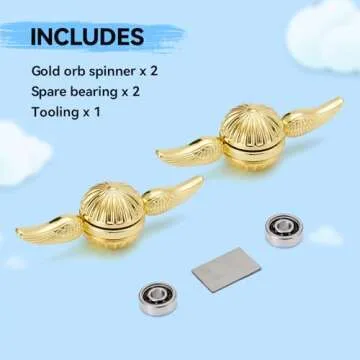 Metal Orb Fidget Spinner for Stress Relief and Decor