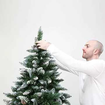 Senjie Flocked Artificial Christmas Tree - Lush & Festive