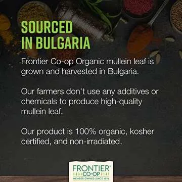 Frontier Co-op Organic Mullein Leaf for Tea and Remedies