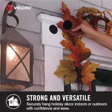 VELCRO Brand Heavy Duty Fasteners | 4x2 Inch Strips 4 Sets | Holds 10 lbs | Stick-On Adhesive Backed | Black Industrial Strength | For Indoor or Outdoor Use, 90209