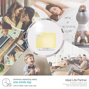 Premium 700ml Essential Oil Diffuser for Home Aromatherapy