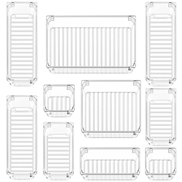 HK172 10pcs Versatile Desk Drawer Organizer Set