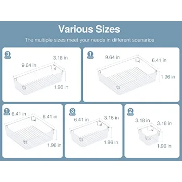 HK172 10pcs Versatile Desk Drawer Organizer Set