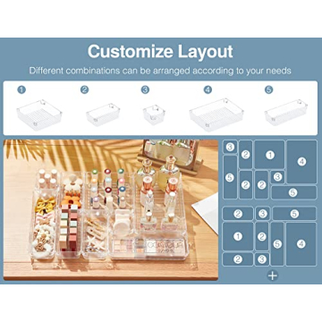 HK172 10pcs Versatile Desk Drawer Organizer Set