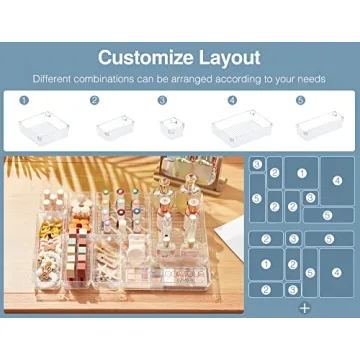 HK172 10pcs Versatile Desk Drawer Organizer Set