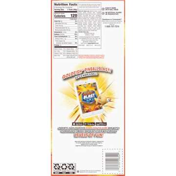 Goldfish Flavor Blasted Xtra Cheddar Cheese Crackers, Baked Snack Crackers, 0.9 oz On-the-Go Snack Packs, 9 Count Tray