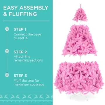 Best Choice 6ft Pre-Lit Pink Christmas Tree for Unique Decor