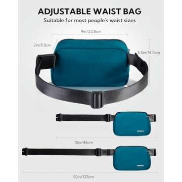 WATERFLY Crossbody Belt Fanny Pack for Hiking & Running