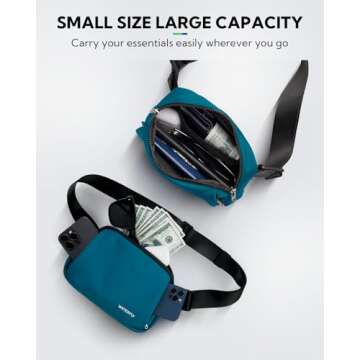 WATERFLY Crossbody Belt Fanny Pack for Hiking & Running