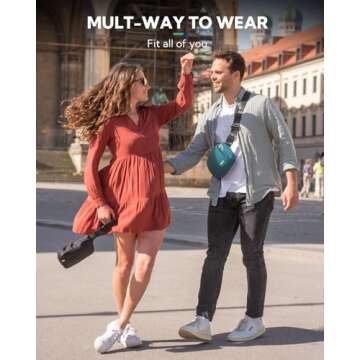 WATERFLY Crossbody Belt Fanny Pack for Hiking & Running