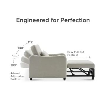 Mopio Sophie 4-in-1 Convertible Sleeper Chair Bed