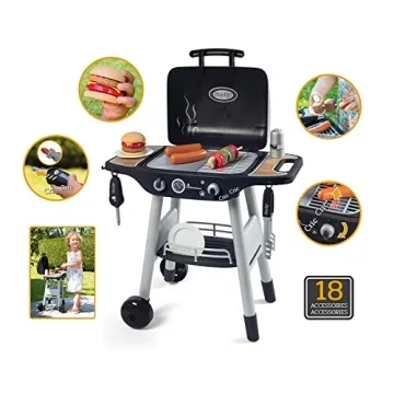 Smoby BBQ Plancha Grill with 18 Accessories for Kids