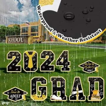 Graduation Yard Sign Lights - Celebrate Class of 2024 Outdoors