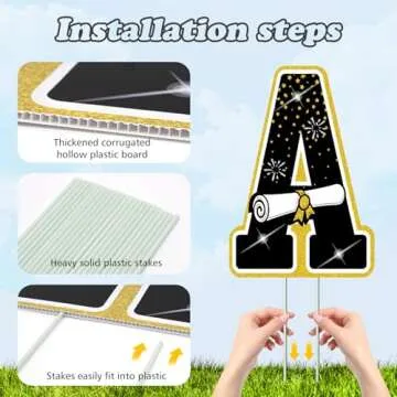 Graduation Yard Sign Lights - Celebrate Class of 2024 Outdoors