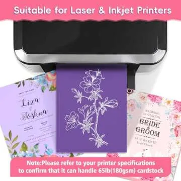 120 Sheets Colored CardStock, 180gsm/65lb 24 Colors Cardstock Print Paper 8.5 x 11 Inches, Double Sided Printed Card Stock Paper for Scrapbook School Office Printing DIY Craft