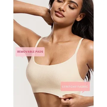 DOBREVA Women's Comfortable Supportive Wireless Bralette