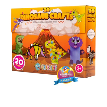 Craftikit® 20 Dinosaur Crafts for Kids - Fun, Organized Toddler Craft Kit