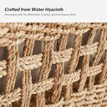 HULALA HOME Rattan Storage Bench, Upholstered End of Bed Ottoman Bench with Upholstered Arm & Solid Wood Legs, Linen Bench with Storage for Foot Rest in Bedroom, Living Room, Entryway, Natural