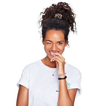 invisibobble Power Traceless Spiral Hair Ties - Pack of 3 Crystal Clear - Strong Elastic Grip Coil H...