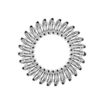 invisibobble Power Traceless Spiral Hair Ties - Pack of 3 Crystal Clear