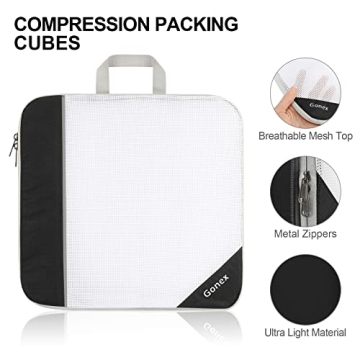 Gonex Compression Packing Cubes Set for Efficient Travel