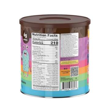 ELSE NUTRITION Plant-Based Kids Protein Shake Powder for Ages 2-12. Kids Protein Powder. Dairy-Free Kids Complete Nutrition Shake Plant Protein and 25 Vitamins & Minerals, Chocolate, 1- Pack