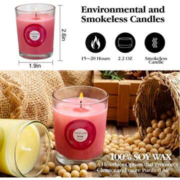 Onebird Scented Candles Gift Set - 20 Natural Fragrance Variety