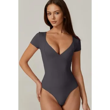 Stylish QINSEN Sexy Bodysuit with Sweetheart Neckline