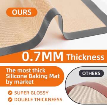 Premium Silicone Baking Mats - Non-Stick & Reusable