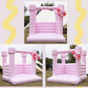 Blatesic Durable Pink Bounce House for Kids Fun