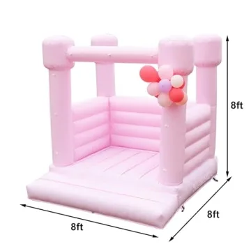 Blatesic Durable Pink Bounce House for Kids Fun