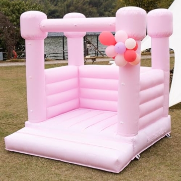 Blatesic Durable Pink Bounce House for Kids Fun