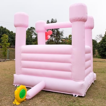 Blatesic Durable Pink Bounce House for Kids Fun
