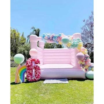 Blatesic Durable Pink Bounce House for Kids Fun